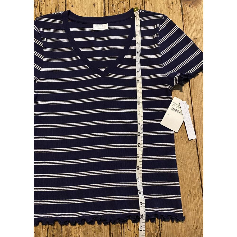 ABOUND Womens Size S ‘’Navy Evening Nantucket’’ Striped Top. NWT - Picture 5 of 8